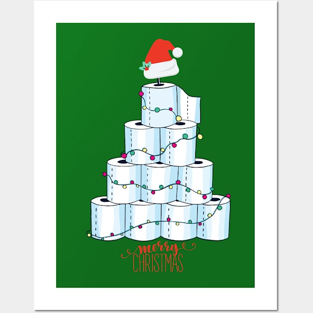 Toilet Paper Christmas Tree 2020 Wall Art by NiftyGiggles